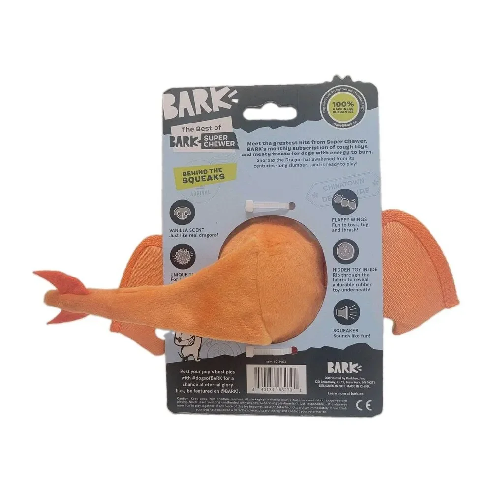BARK Super Chewer Toy – Tough Plush with Hidden Squeaker & Vanilla Scent – New